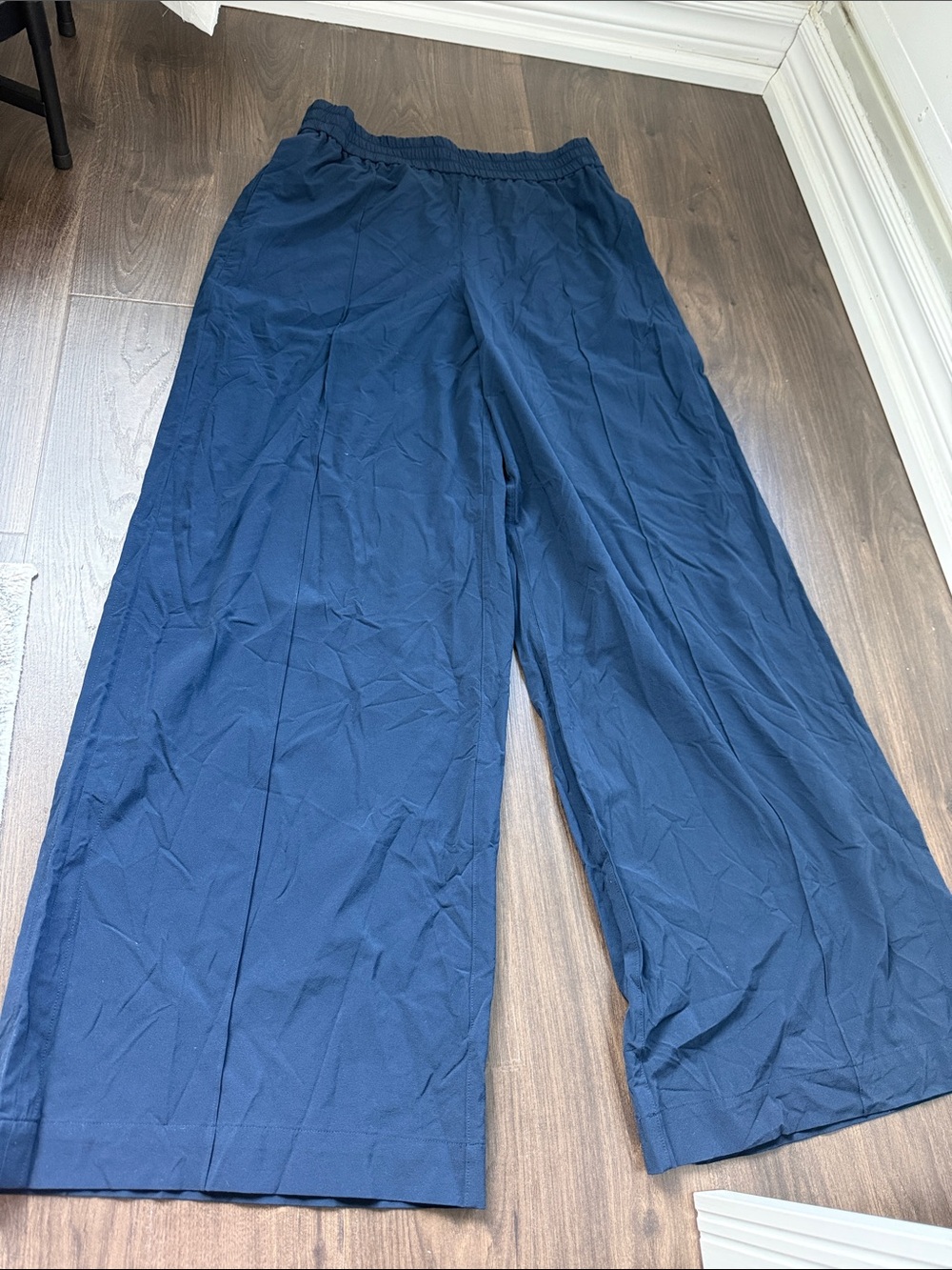 Wide Leg Navy Pants